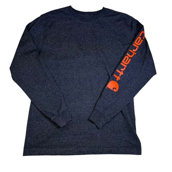 Carhartt Other - Carhartt Loose Fit Long Sleeve Shirt Size Small Gray Pullover Orange Spellout